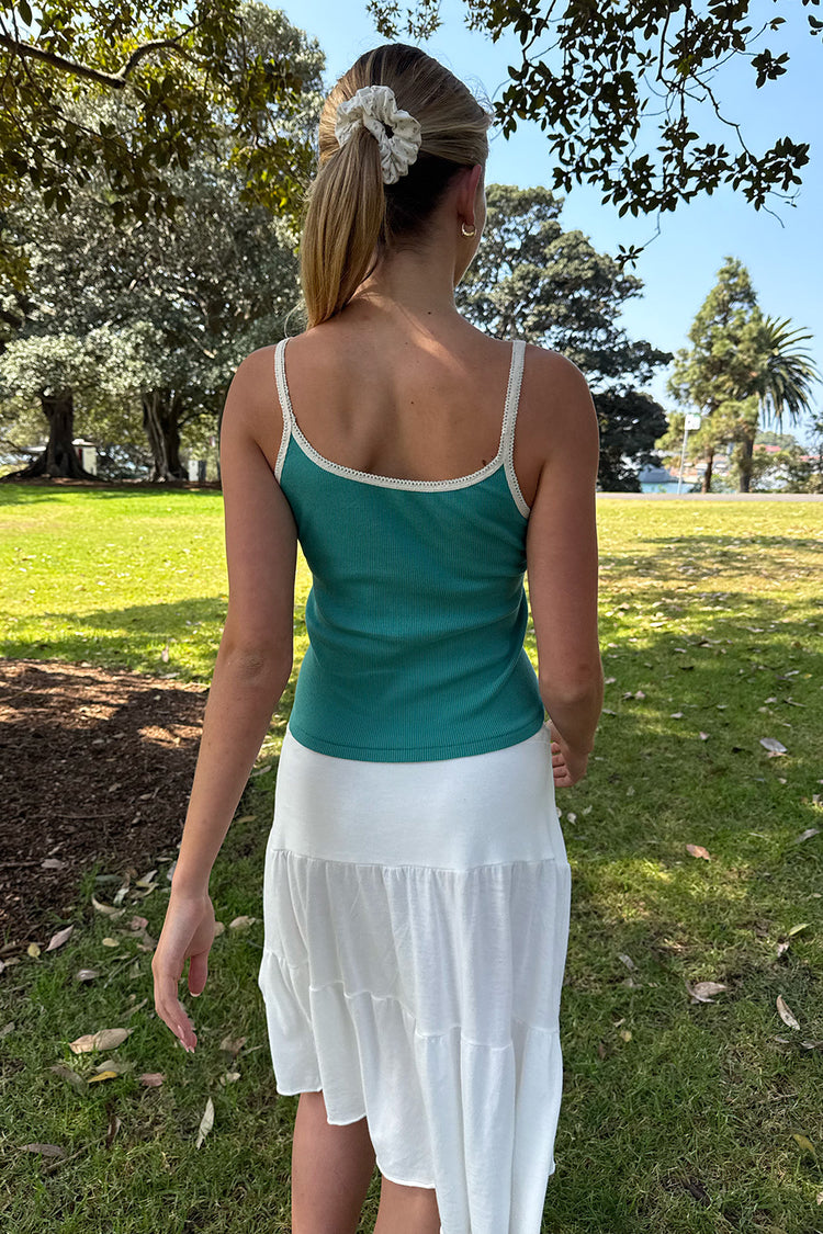 Beyonca Lace Tank | Teal / XS/S