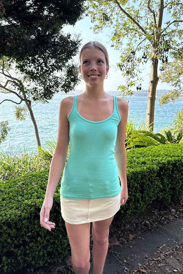 Jenna Tank | Seafoam Teal / XS/S