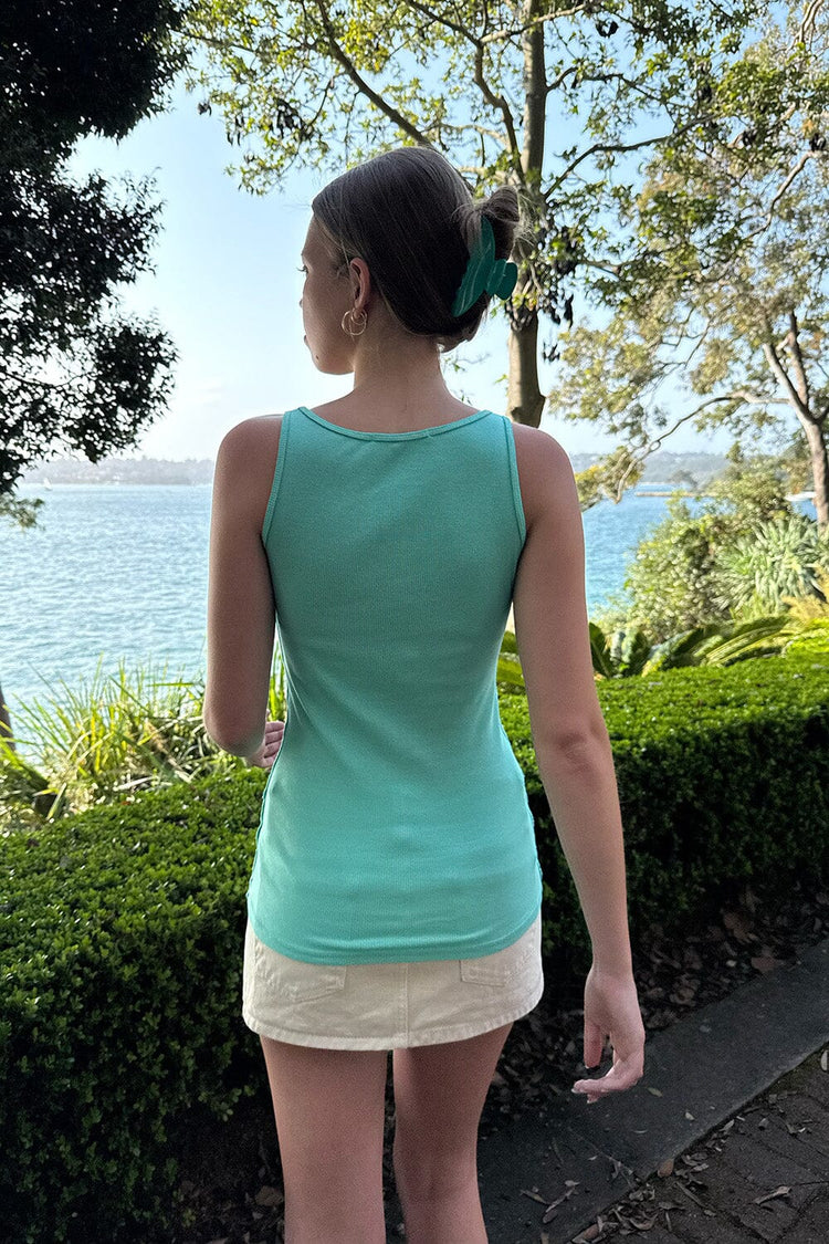 Jenna Tank | Seafoam Teal / XS/S