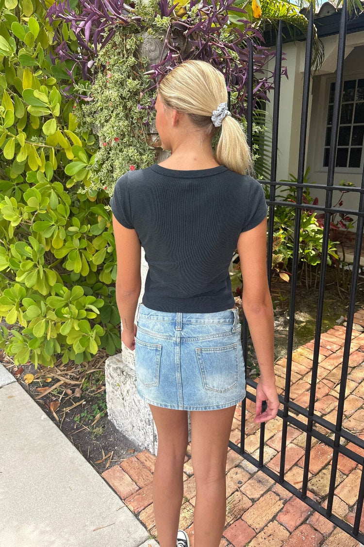 Ashlyn Tiger Top | Faded Black / XS/S