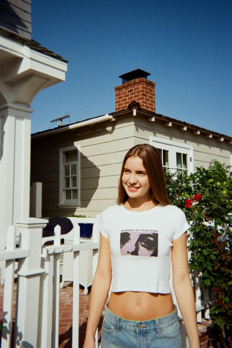 Ashlyn Eyes Top | White / XS/S