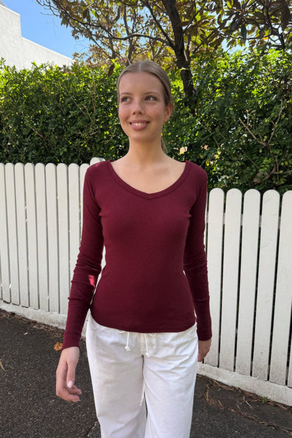Clair Top | Burgundy / XS/S