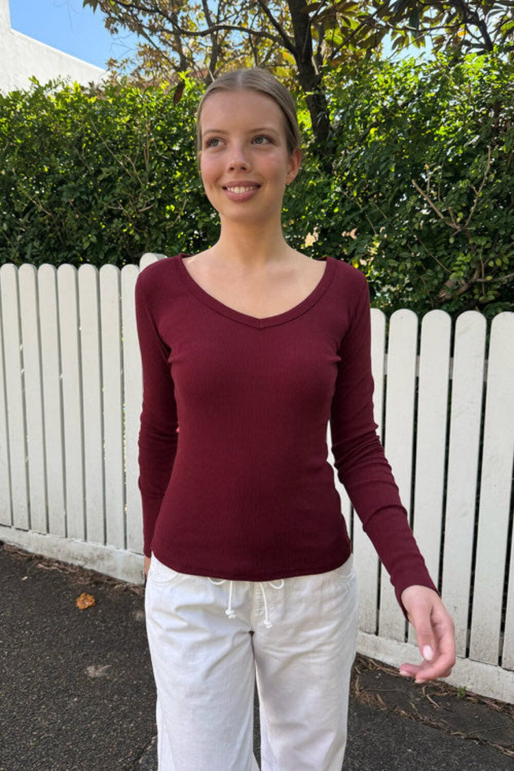 Clair Top | Burgundy / XS/S