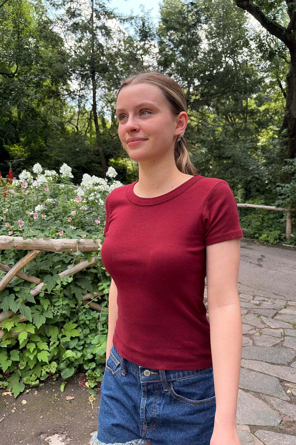 Hailie Basic Top | Burgundy / XS/S