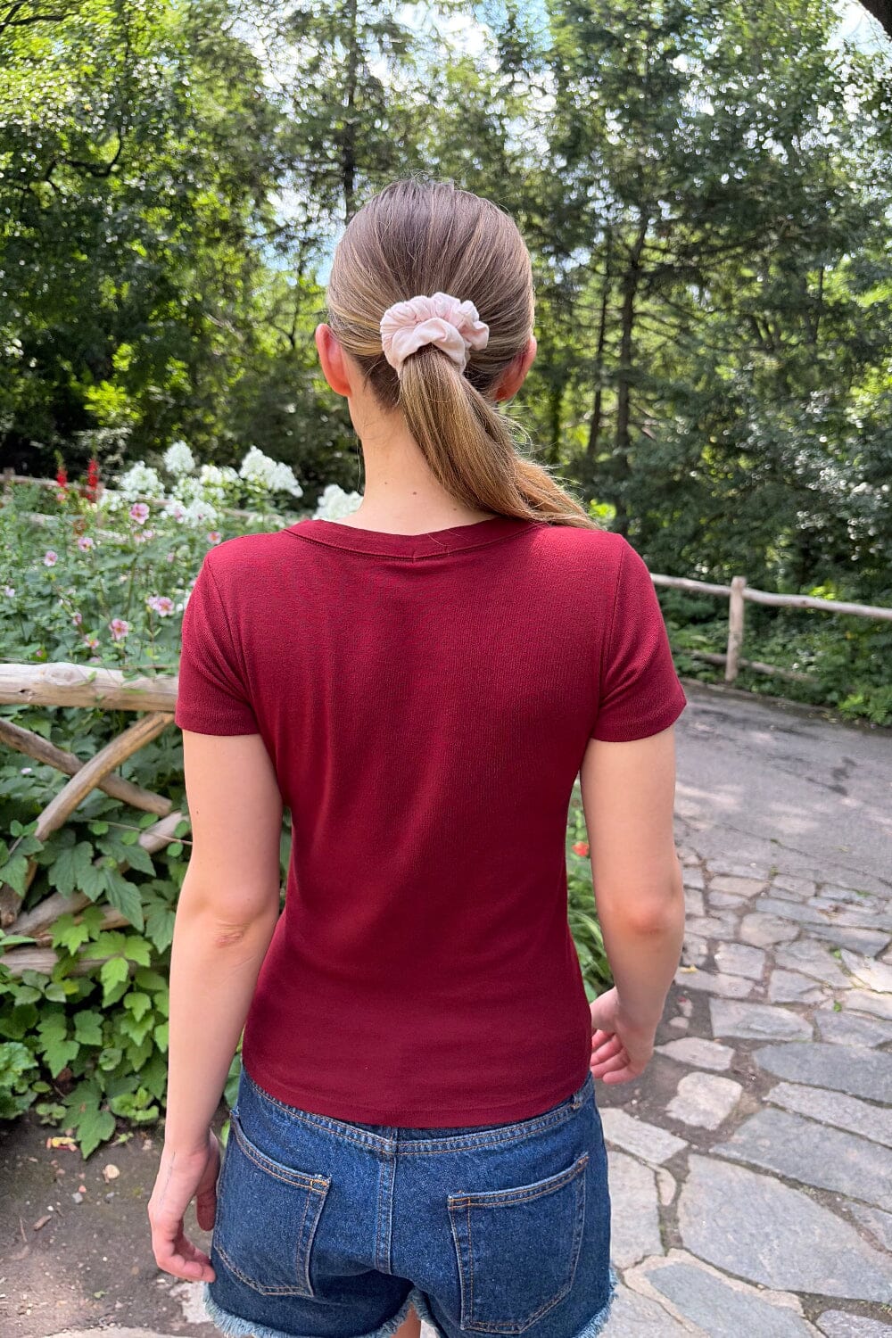 Hailie Basic Top | Burgundy / XS/S