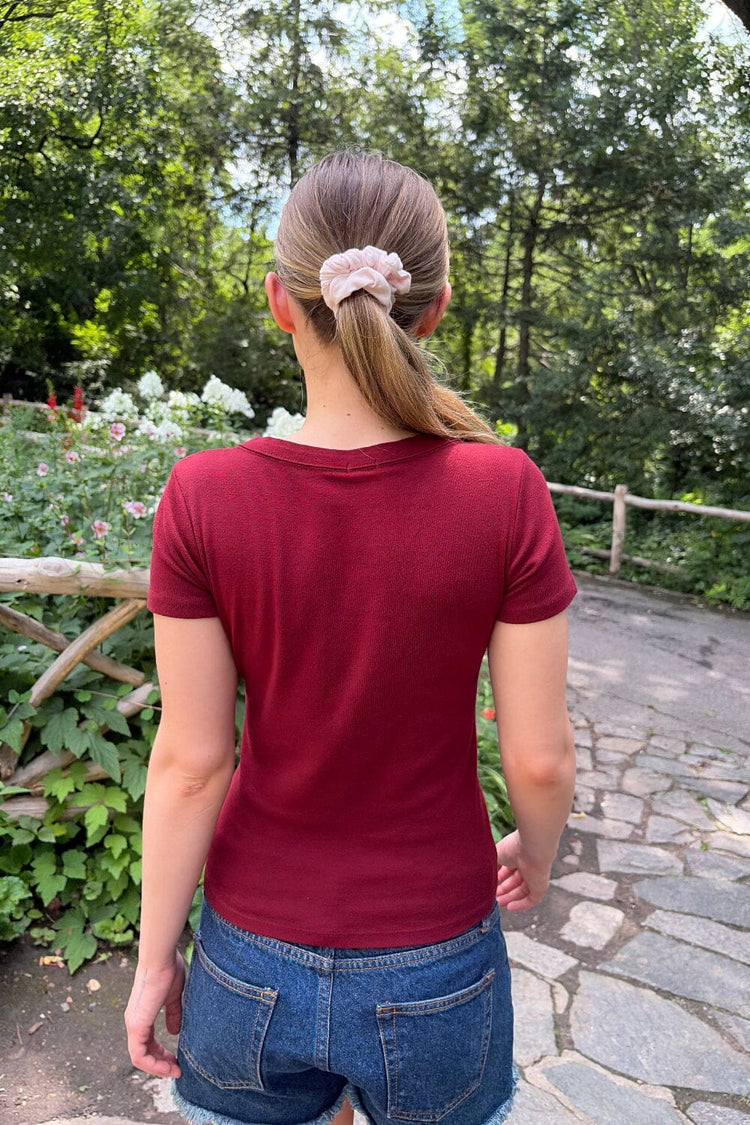 Hailie Basic Top | Burgundy / XS/S