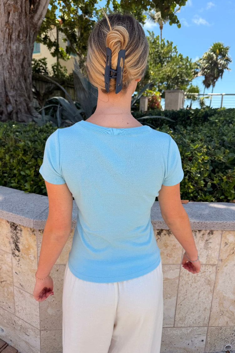 Hailie Basic Top | Light Blue / XS/S