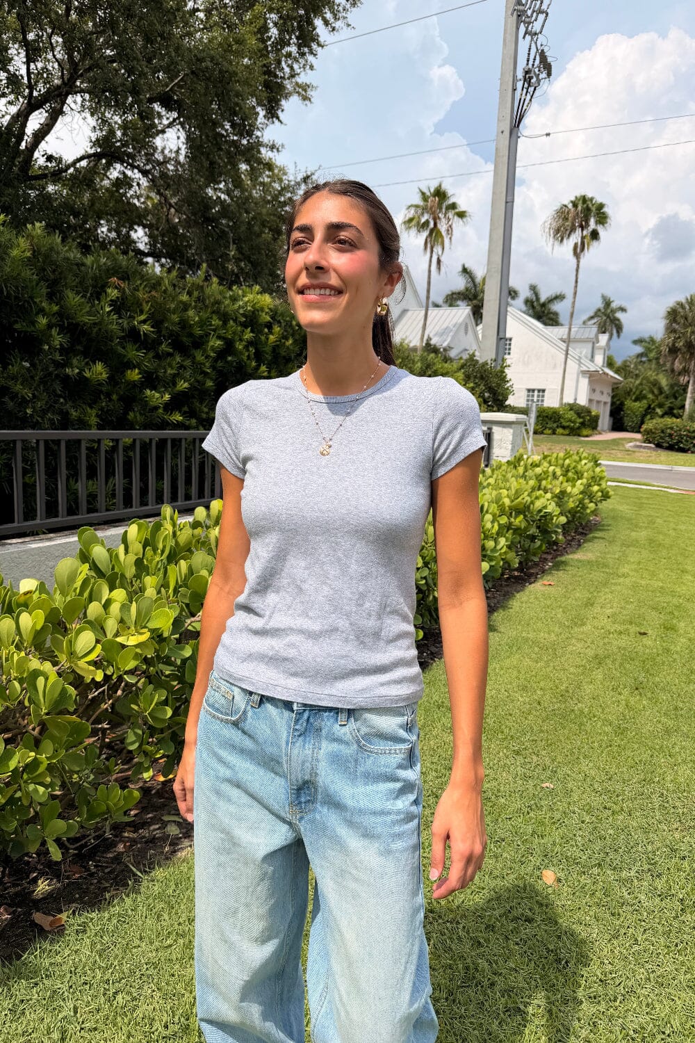 Hailie Top | Light Heather Grey / XS/S