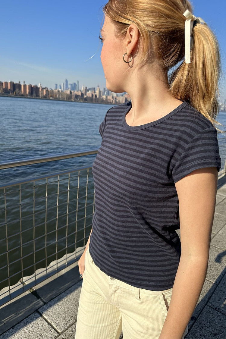 Hailie Stripe Top | Navy Stripes / Regular Fit