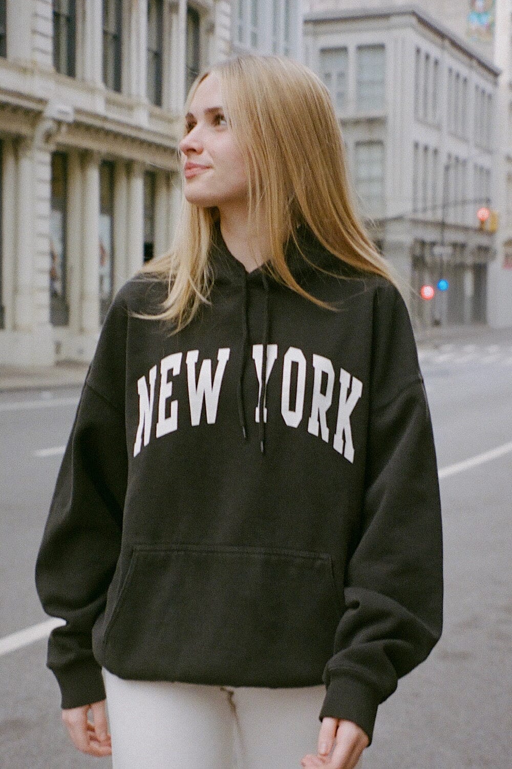 Christy New York Hoodie | Black / Oversized Fit