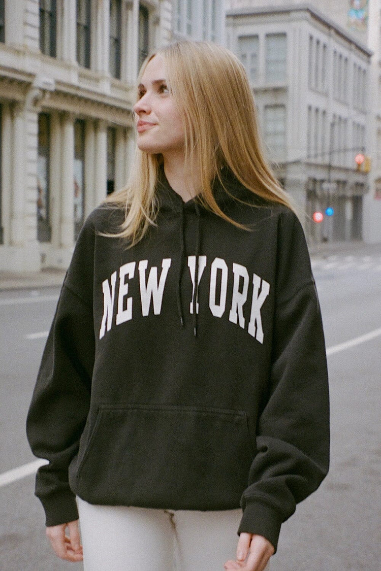 Christy New York Hoodie | Black / Oversized Fit