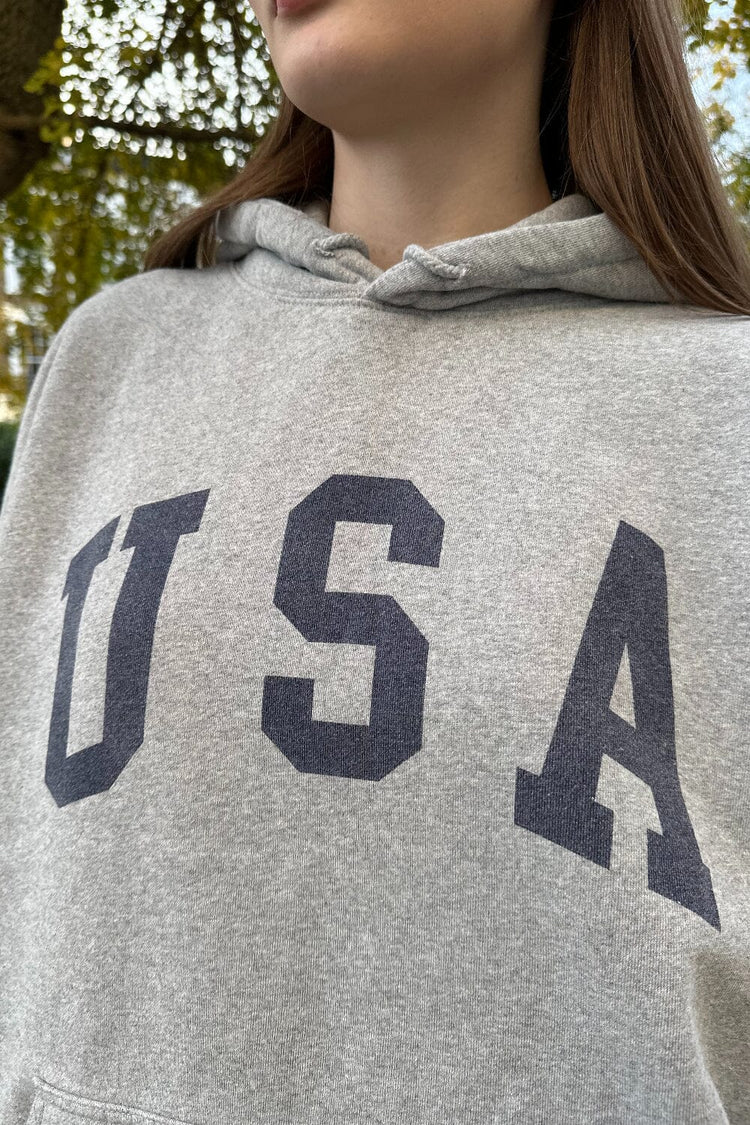 Christy USA Hoodie | Heather Grey / Oversized Fit