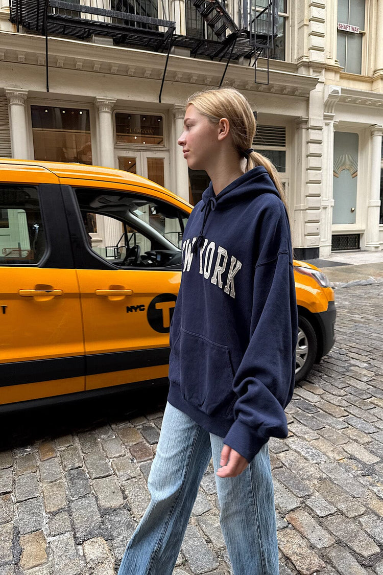 Christie New York Hoodie | Navy Blue / Oversized Fit