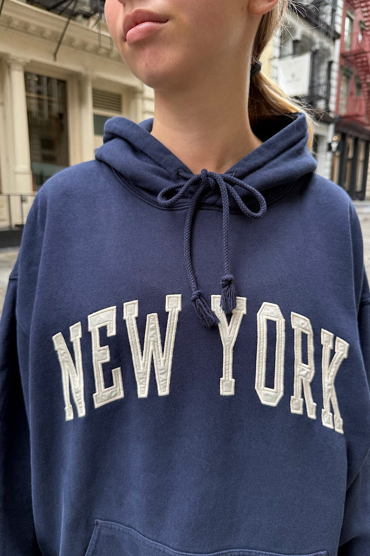 Christie New York Hoodie | Navy Blue / Oversized Fit