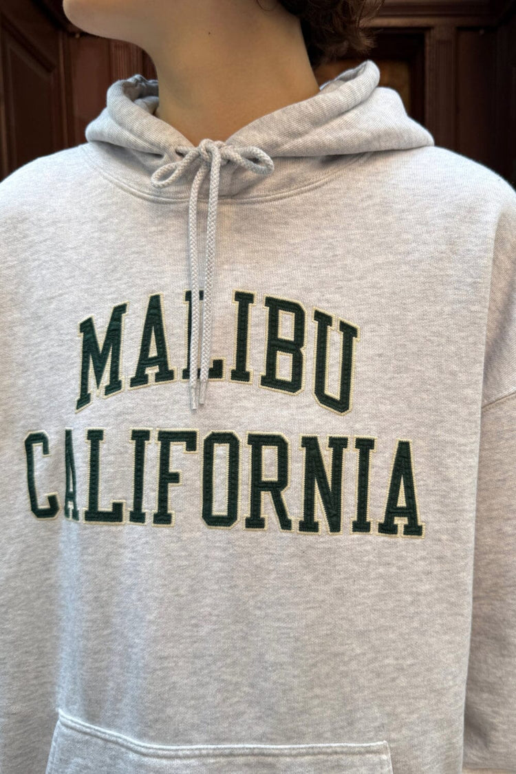 Malibu California Hoodie | Silver Grey / Oversized fit