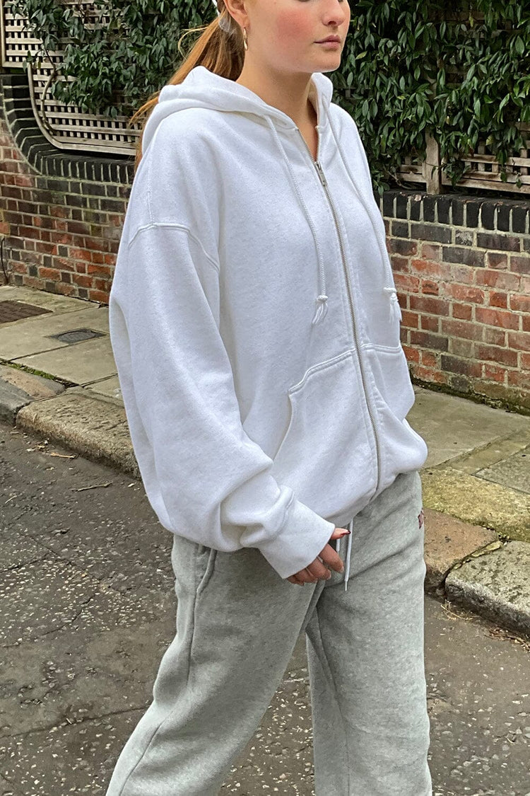 Christy Hoodie | Heather White / Oversized Fit
