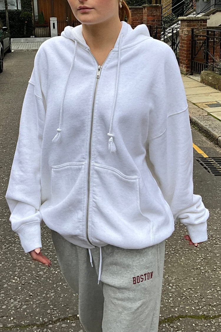 Christy Hoodie | Heather White / Oversized Fit