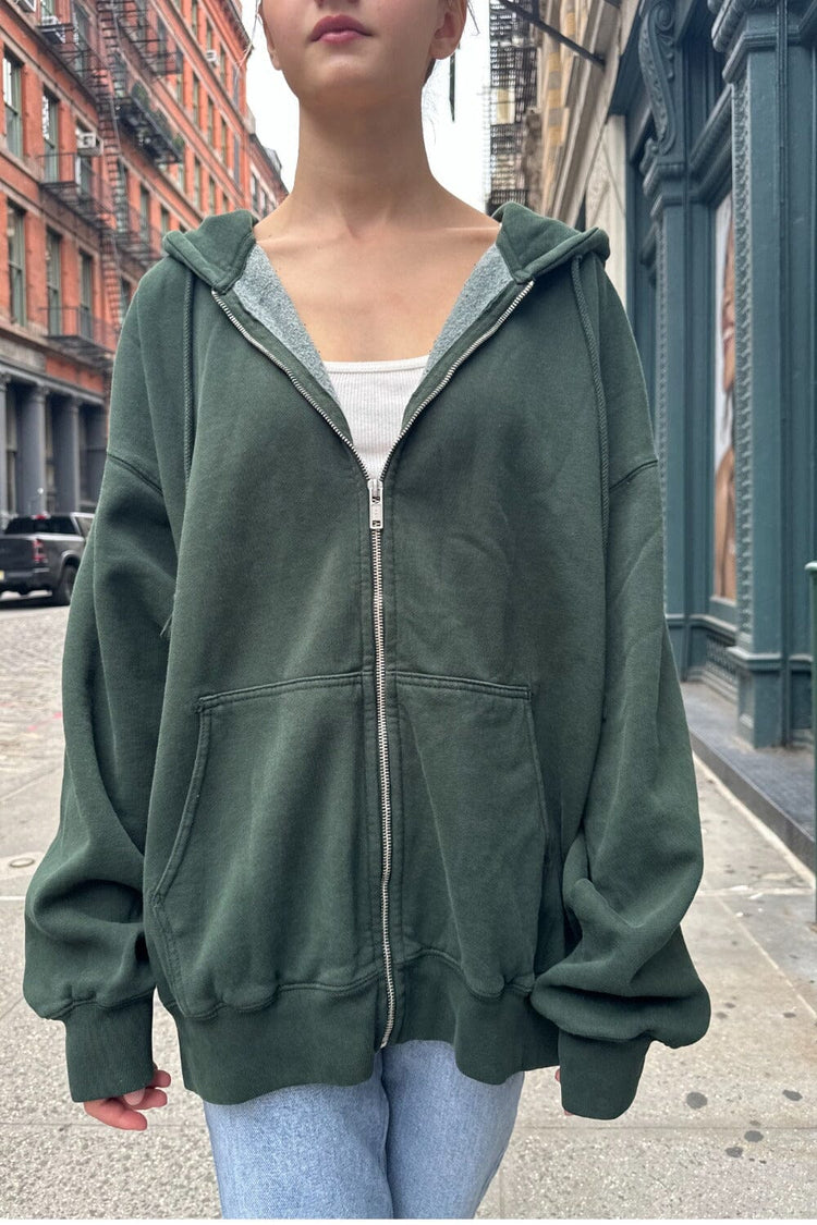 Green Hoodie Zip Hoodie Brandy Melville Green Zip Up Hoodie Brandy