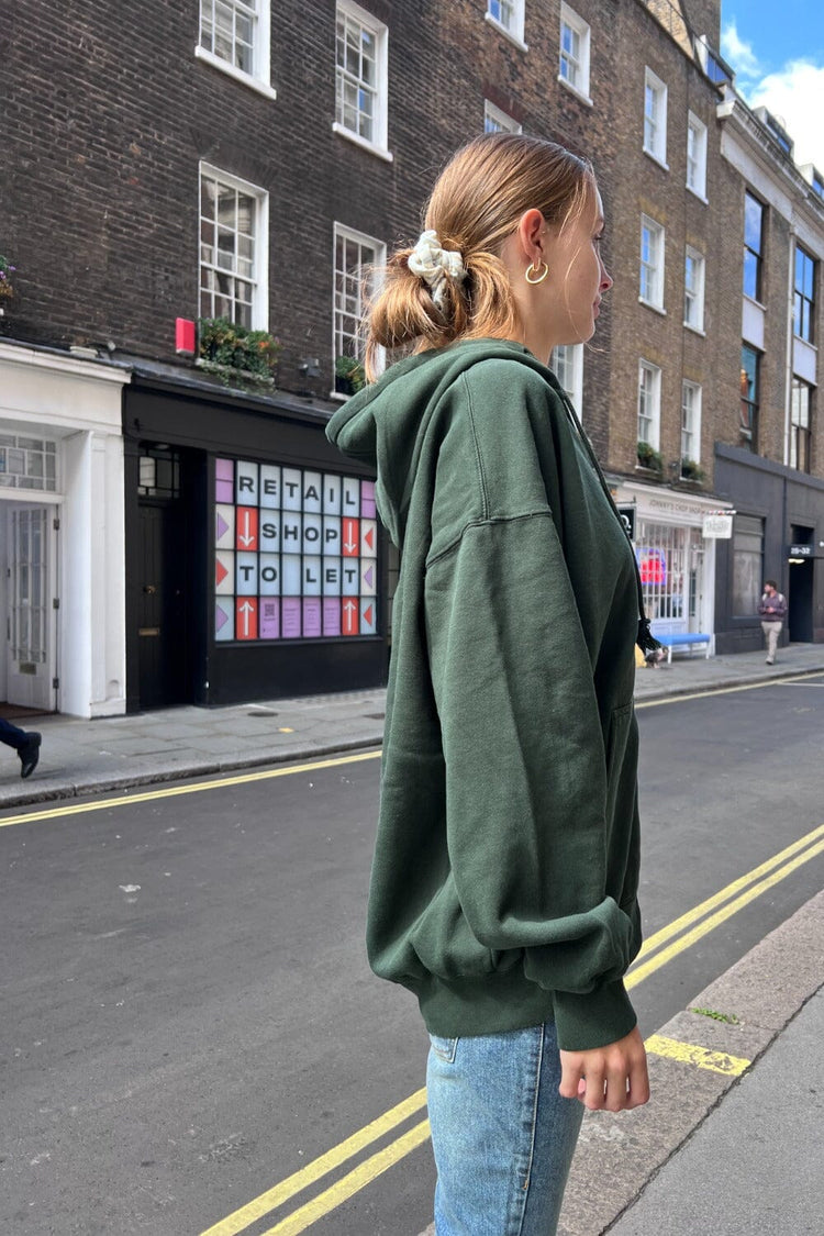Brandy Melville green Zip up hoodie Women's One size