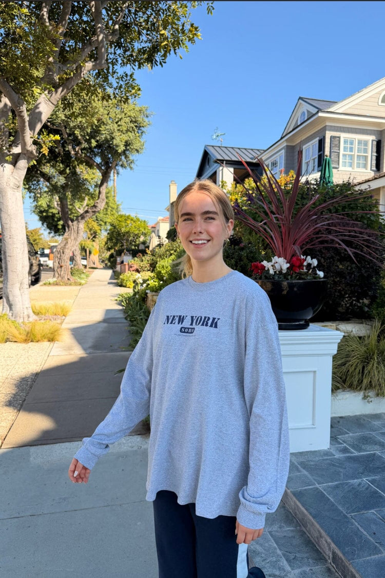 Camila New York Top | Silver Grey / Oversized Fit