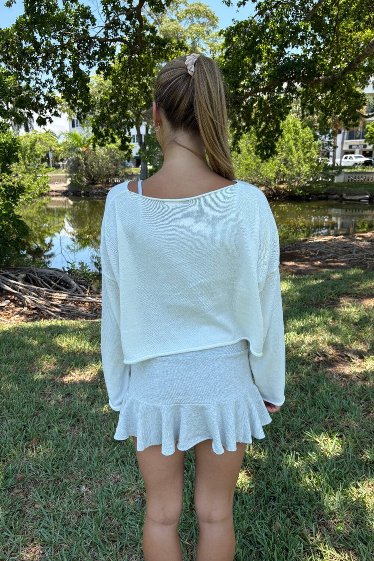 Cameron Cropped Sweater | Natural White / Cropped Fit