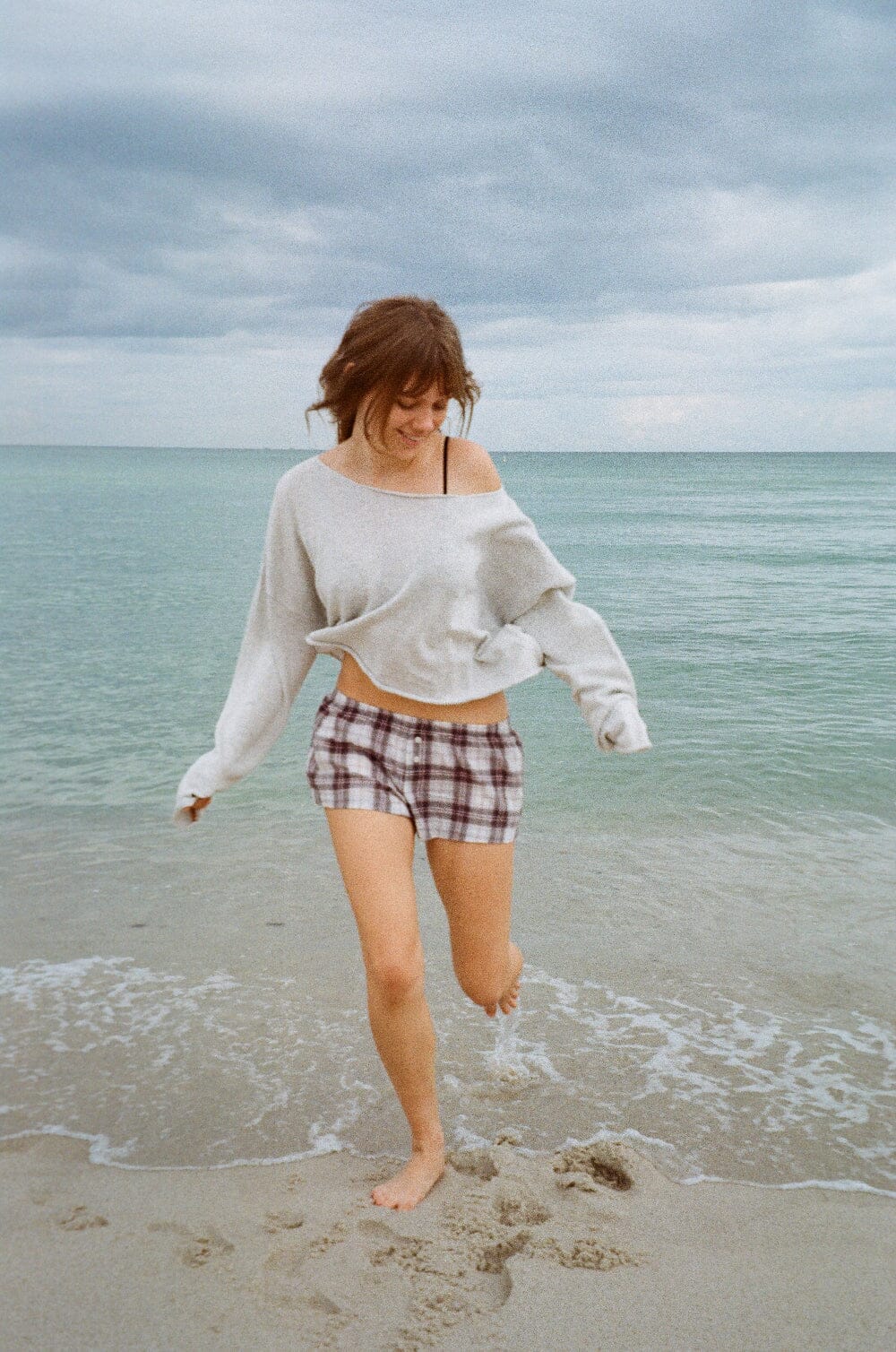 Cameron Cropped Sweater | Silver Grey / Cropped Fit