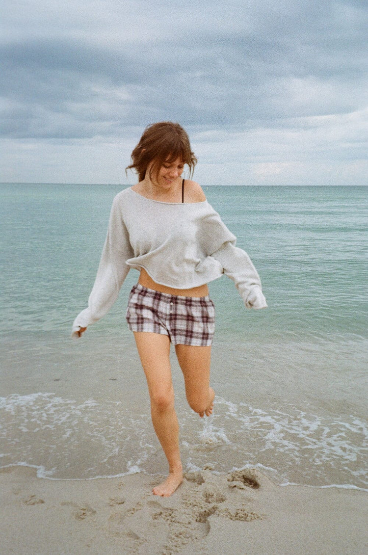 Cameron Cropped Sweater | Silver Grey / Cropped Fit