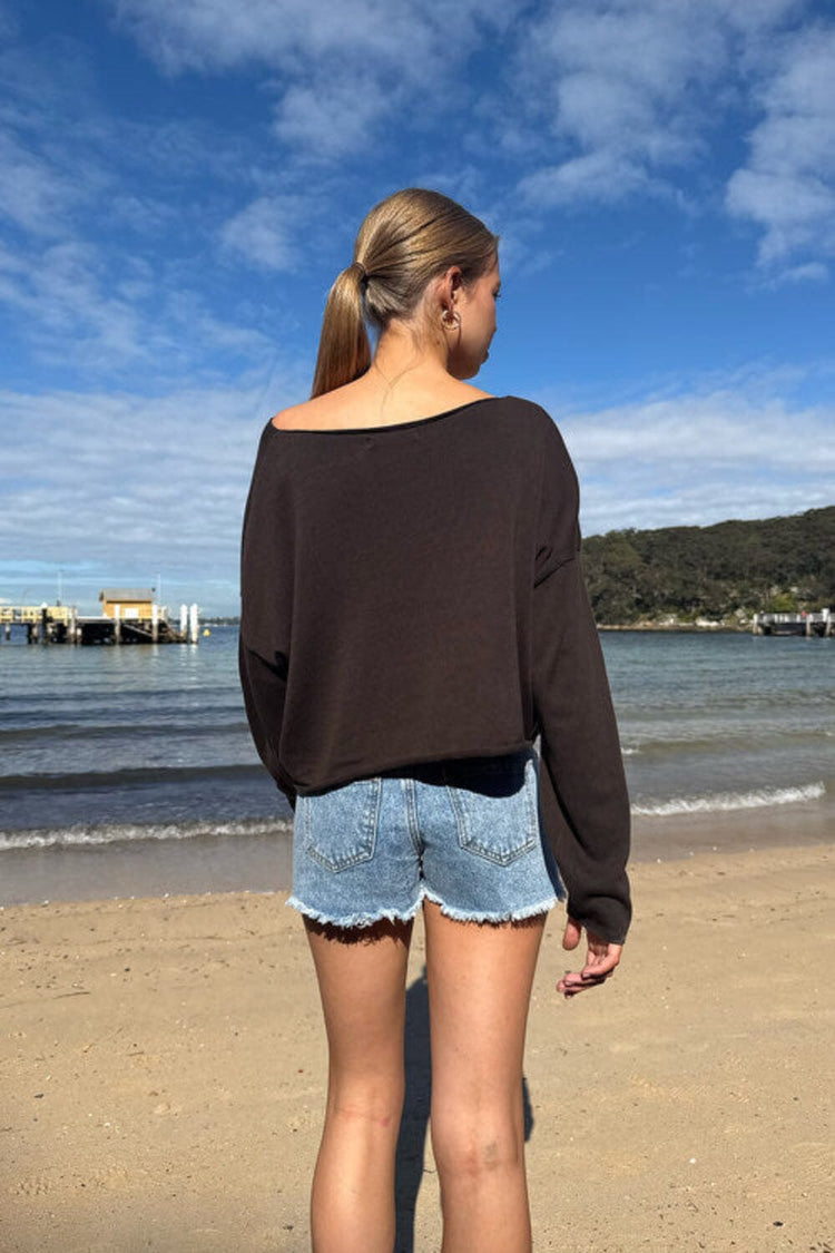 Cameron Cropped Sweater | Mocha / Cropped Fit