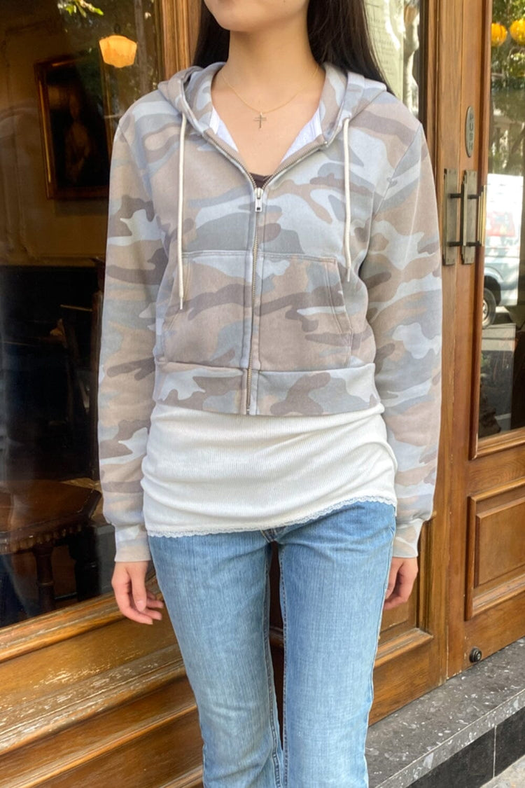 Crystal Light Camouflage Hoodie | Light Camouflage / XS/S