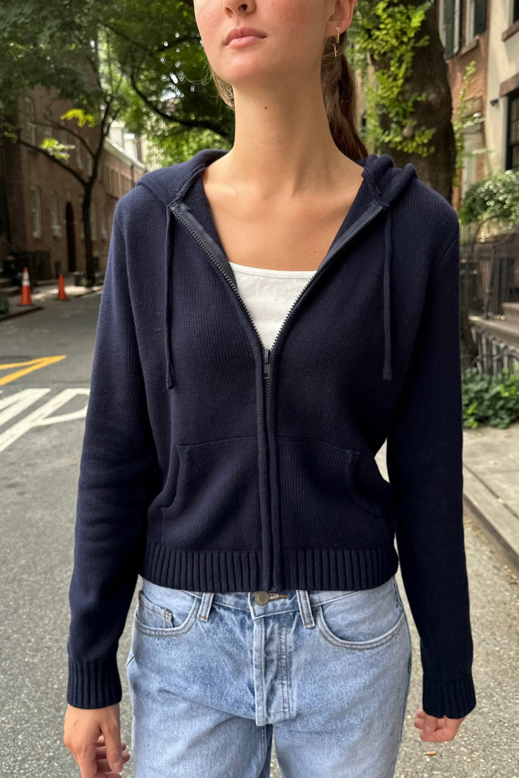 Alana Zip-Up Sweater | Classic Navy / S