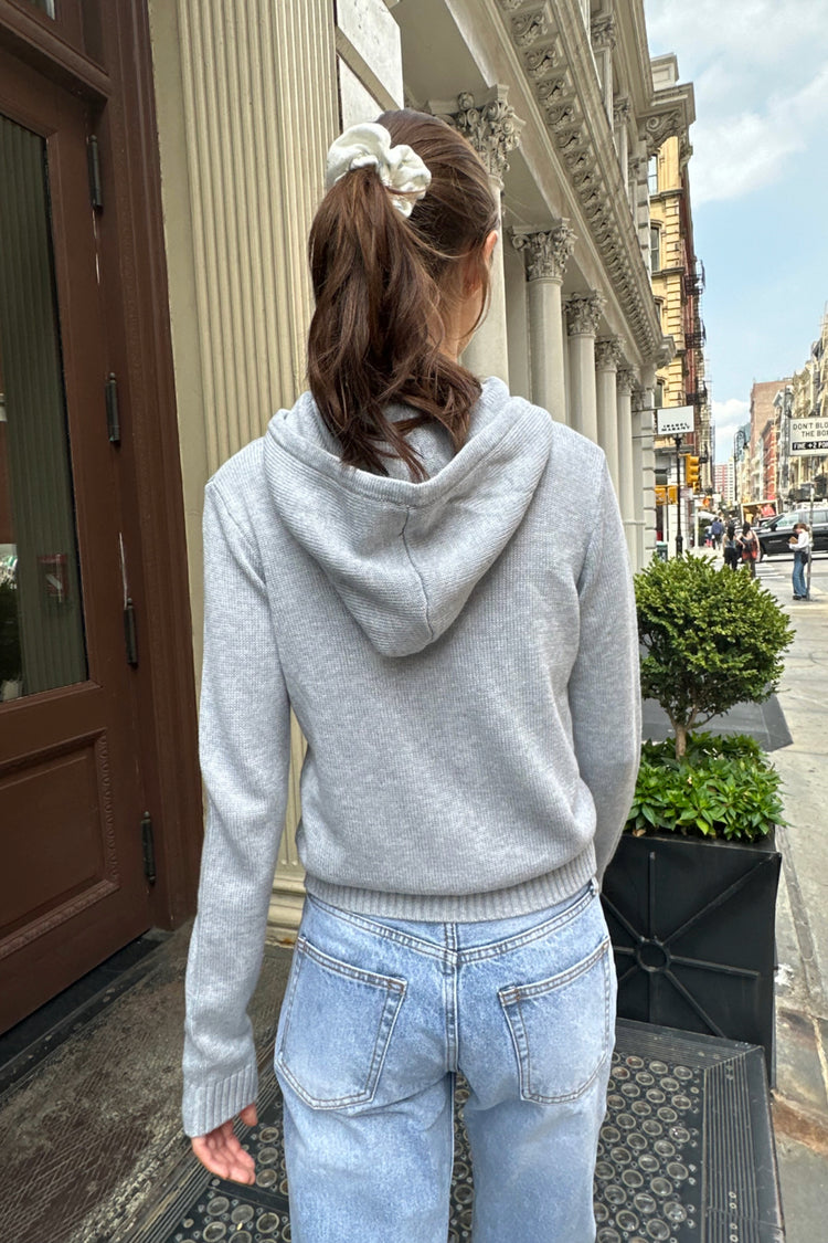 Alana Zip-Up Sweater | Heather Grey / S