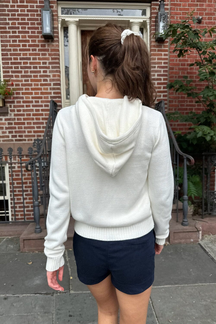 Alana Zip-Up Sweater | Ivory / S