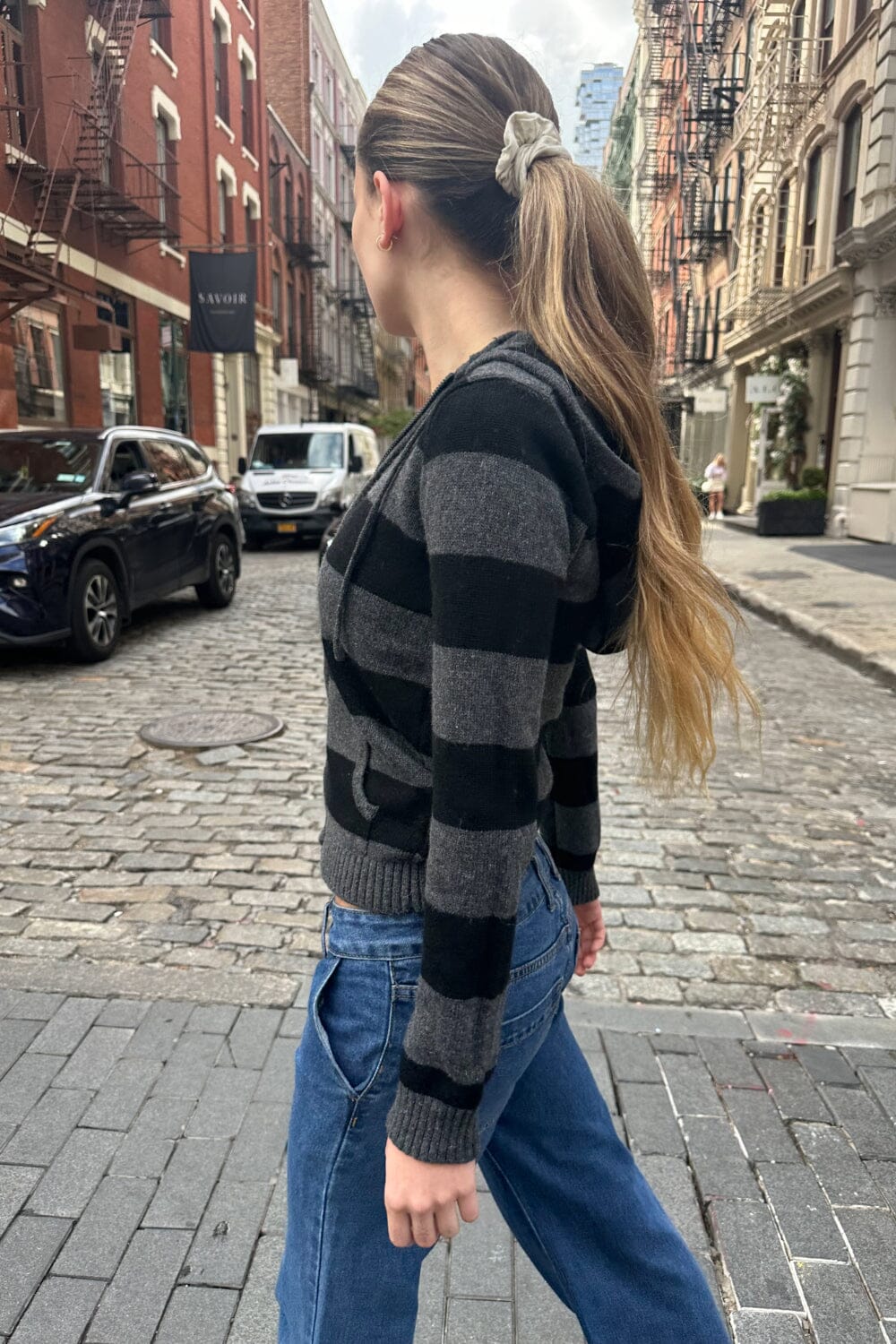 Dark Grey And Black Stripes / Regular Fit