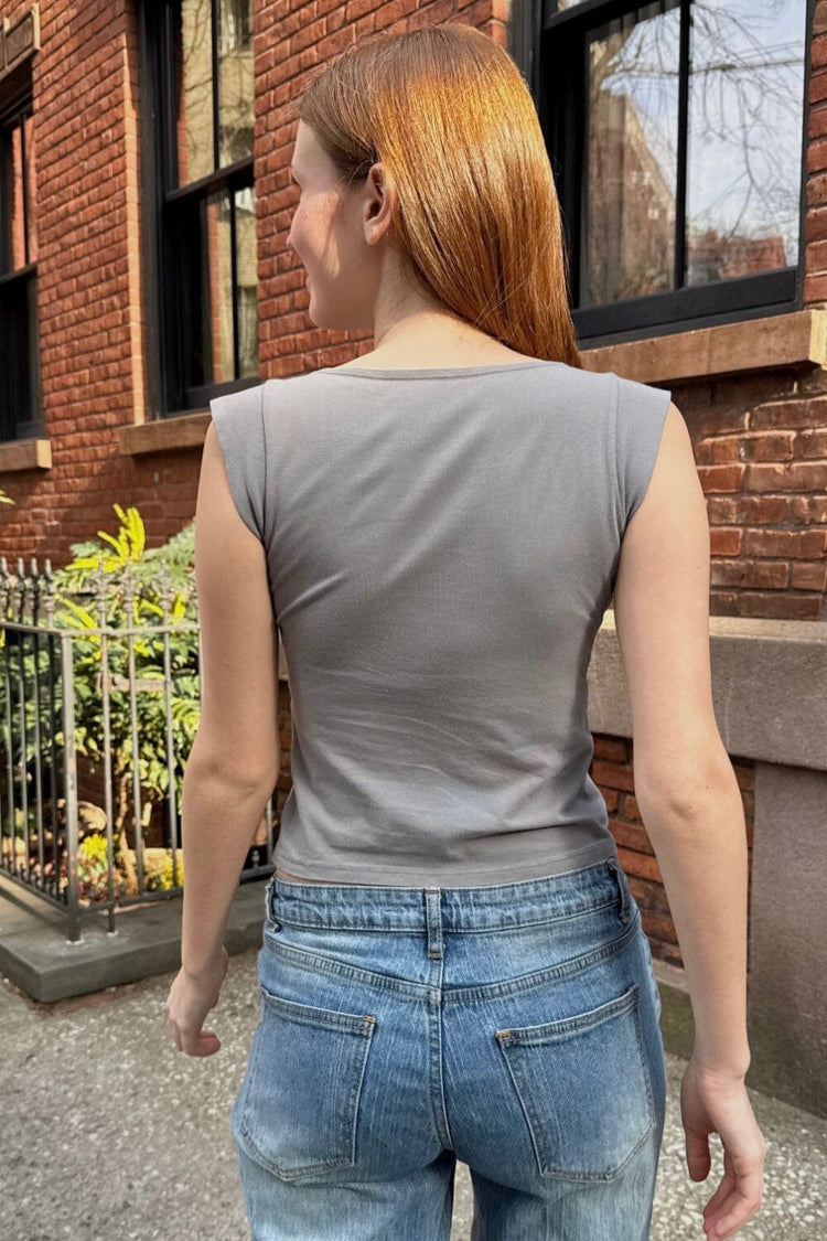 Amara Tank | Light Charcoal Grey / XS/S