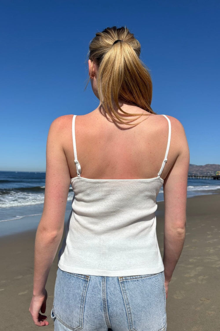Amara Lace Tank | White / XS/S