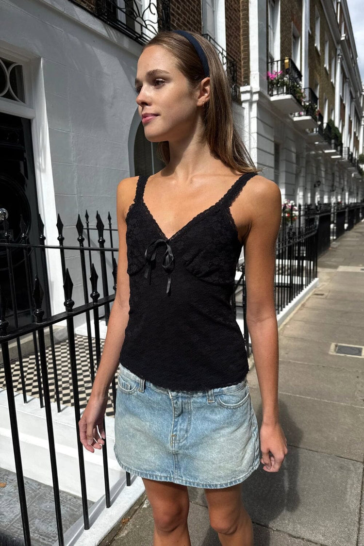 Amara Lace Tank | Black / XS/S