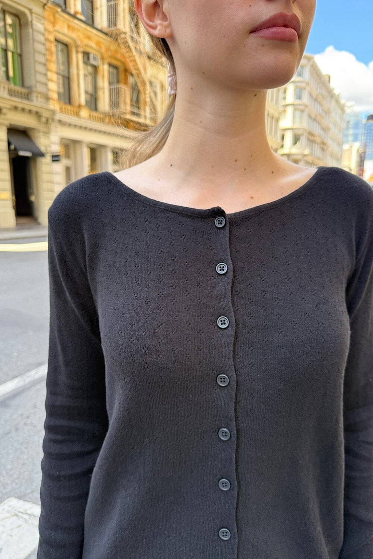 Athelia Eyelet Top | Black / S