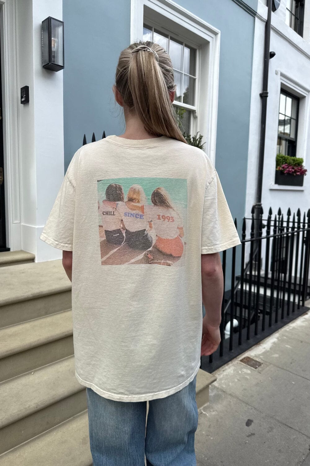 Penelope Chill Since London Top | Cream / Oversized Fit