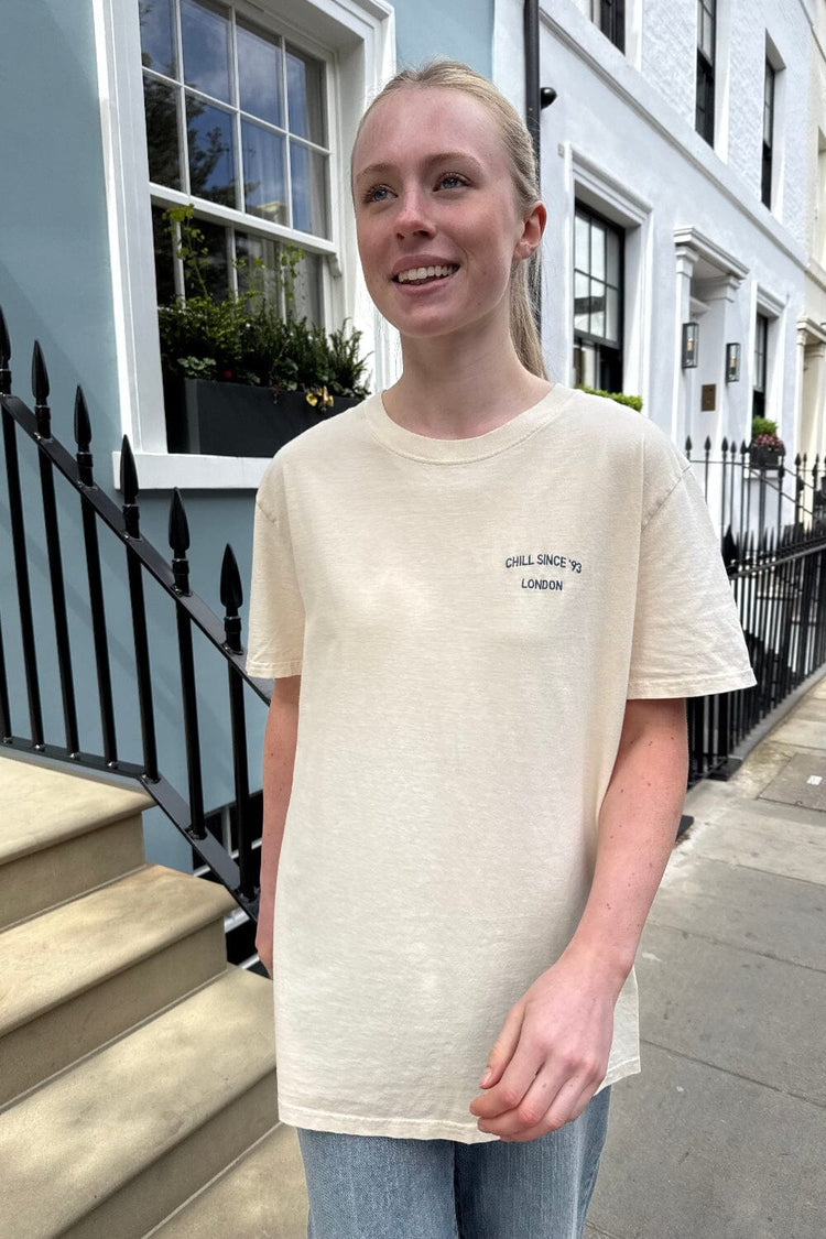 Penelope Chill Since London Top | Cream / Oversized Fit