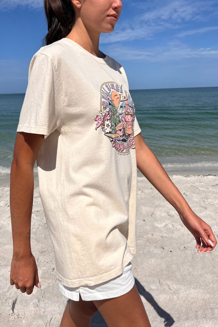 Penelope Chill Since Beach Boys Top | Ivory / Oversized Fit