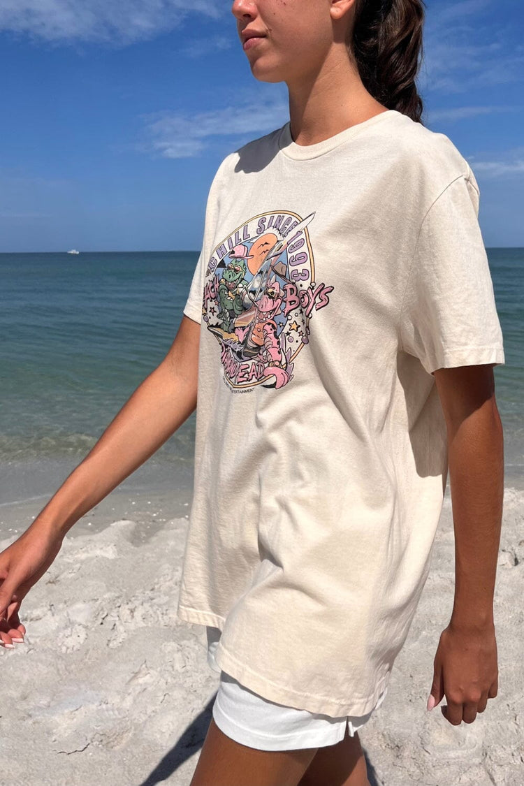 Penelope Chill Since Beach Boys Top | Ivory / Oversized Fit