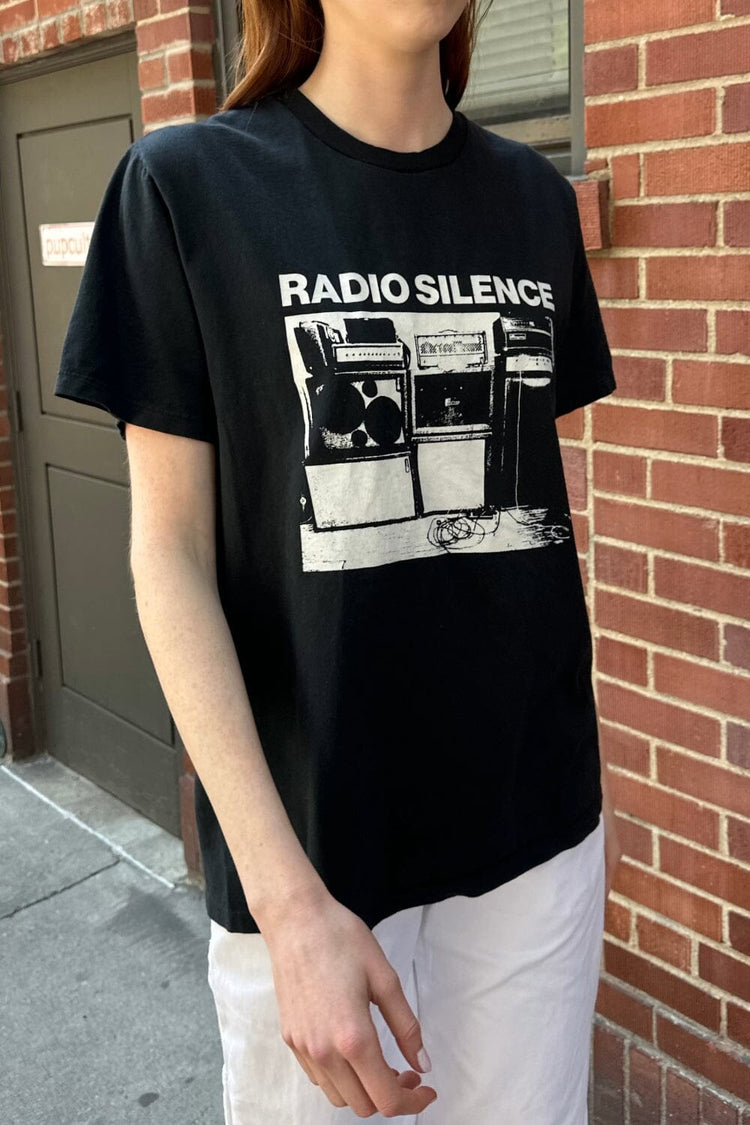 Penelope Radio Silence Top | Black / Oversized Fit