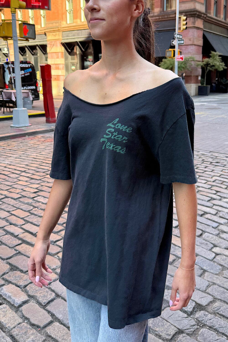 Penelope Lone Star Texas Top | Black / XS/S