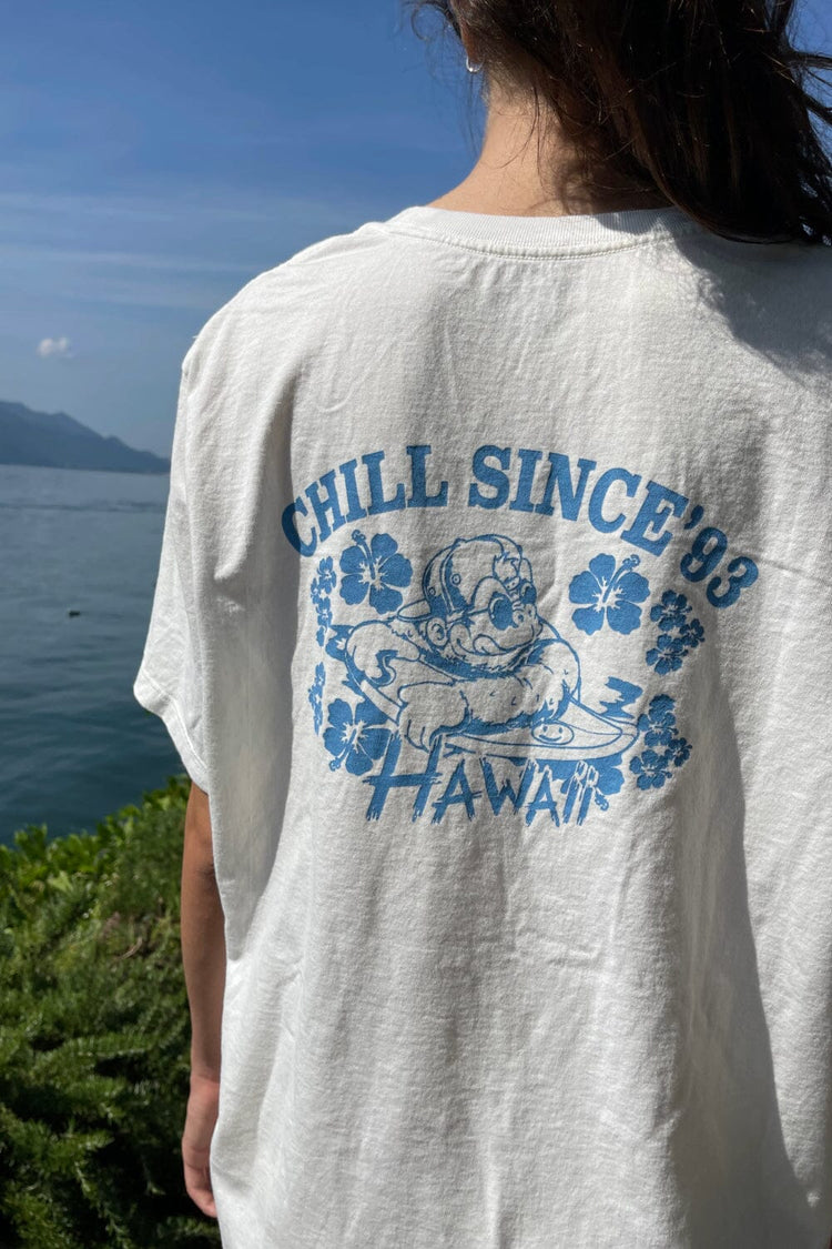 Chill Since Hawaii '93 Tee | White / Oversized Fit