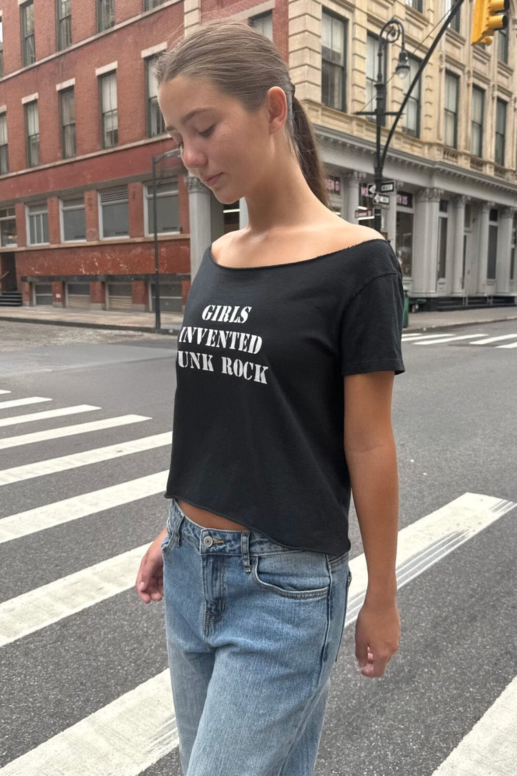 Robyn Girls Invented Punk Rock Top | Black / XS/S