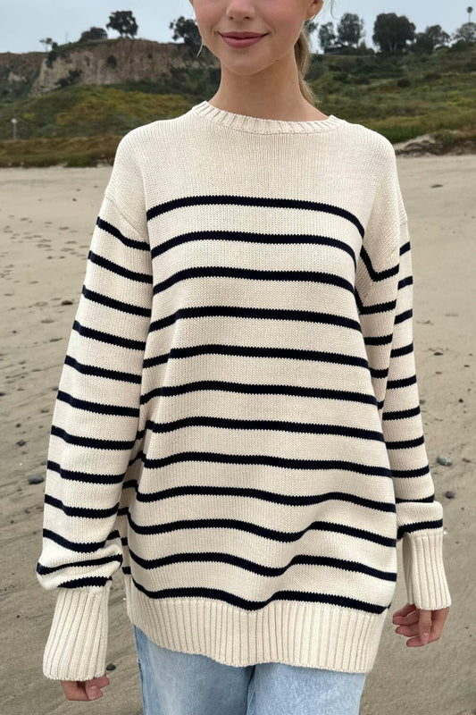 Blue Ivory Stripe / Oversized Fit