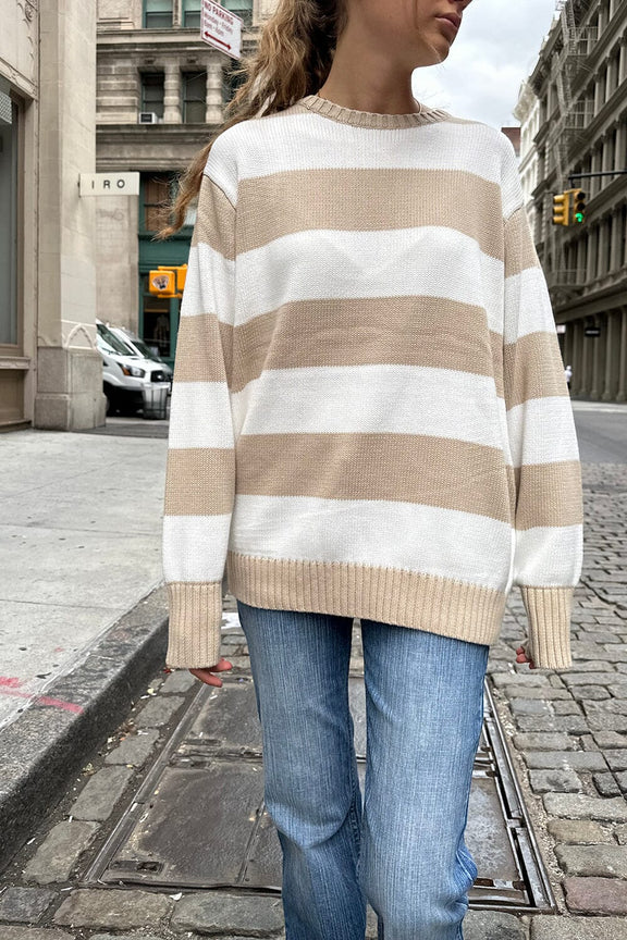 Brianna Cotton Thick Stripe Sweater – Brandy Melville