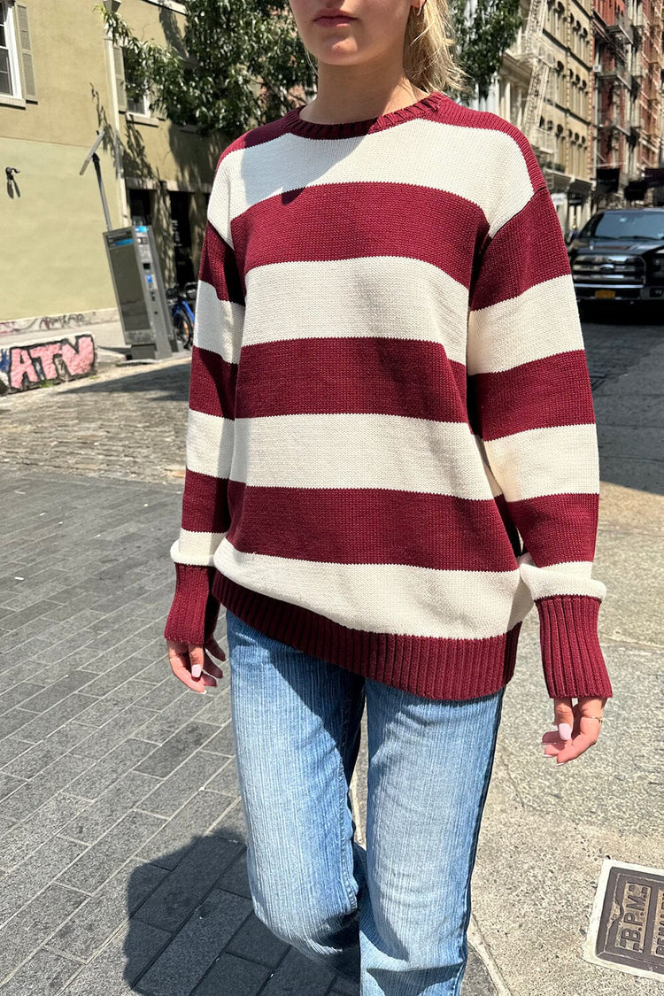 Brandy Melville Brianna Cotton Thick Stripe Sweater