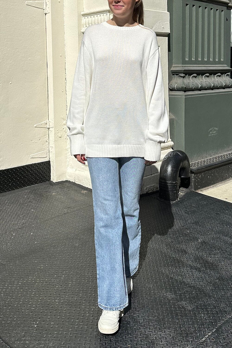 Brianna Cotton Sweater | Natural White / Regular Fit