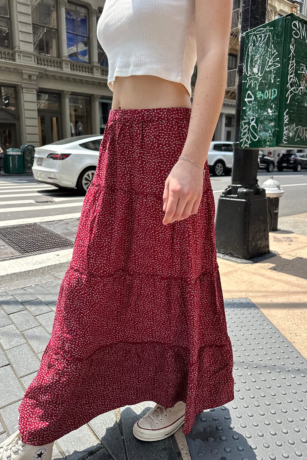 Diary of a Chain Stitcher : Floral Viscose Crepe Frankie Wrap Skirt